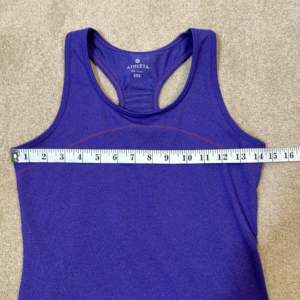 Athleta Purple Tank Top Workout Exercise Running Sleeveless Summer Women XXS - Picture 5 of 8
